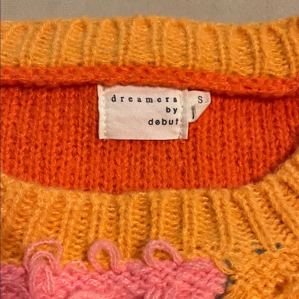 Vibrant Patchwork Crew Neck Sweater - image 4